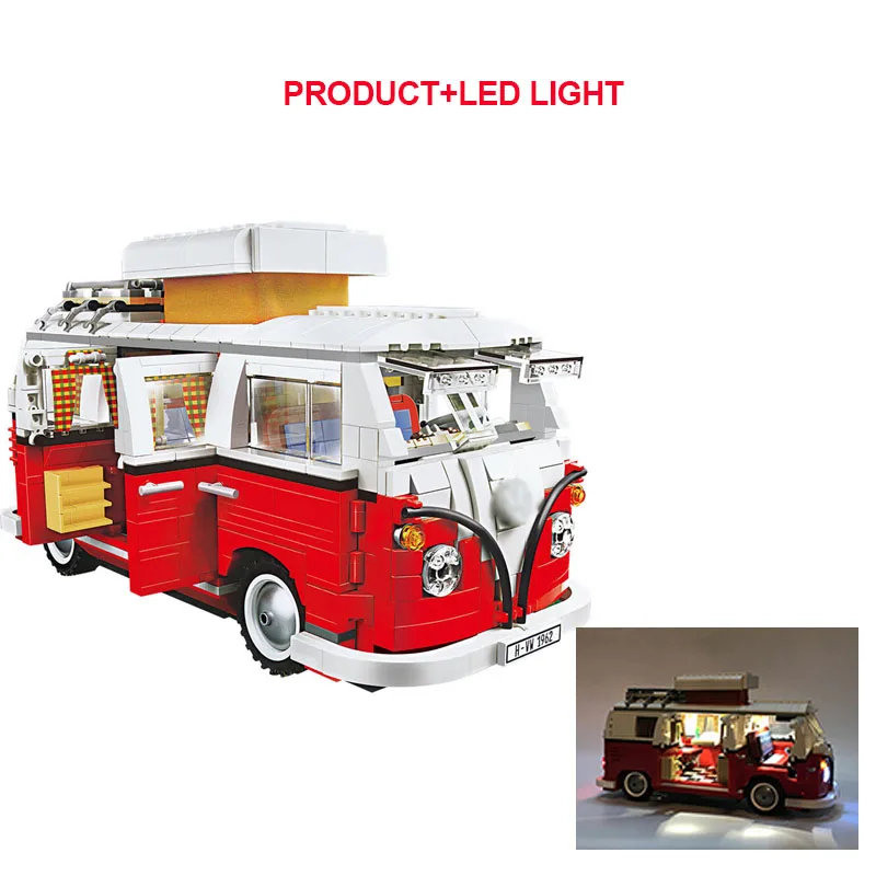product with light 21001 гоночный автомобиль, светодиодный светильник, строительные блоки, кирпичи, игрушки, совместимые с 10220, рождественский подарок для детей - Цвет: product with light