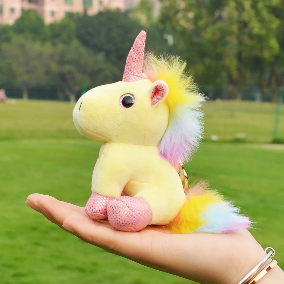 

Candy Colors Plush Unicorn Doll Keychain for Girls Kids Cute Ladies Bag Car Key Ring Student Bags Kawaii Cartoon Doll Pendant
