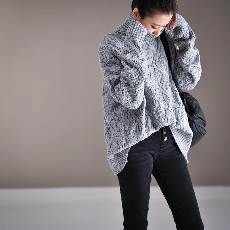 Трикотажный Свитер MICOCO M3301 в художественном стиле с цветочным принтом свободная