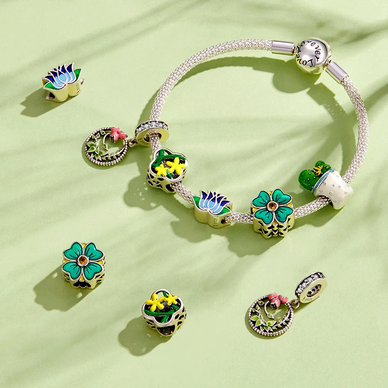 Подвеска из серебра 925 пробы в виде кактуса | Украшения и аксессуары