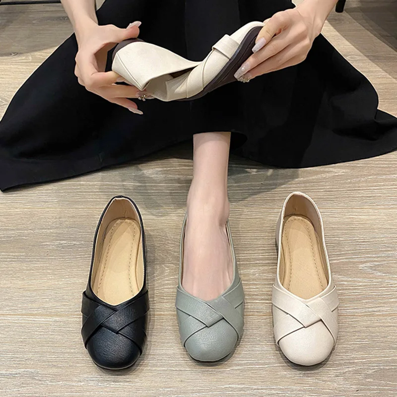 

Spring Autumn Women Flats Wave Slip on Flat Shoes Woman Loafers Boat Shoes Shallow Ballet Flats Comfortable Ladies Shoe 9274L
