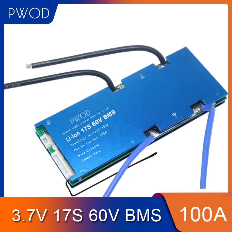 Защитная Плата Smart 17S BMS 60 в для литий ионного аккумулятора 3 7 ионный аккумулятор 70