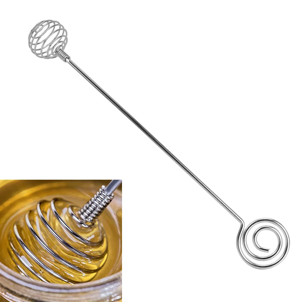 

Нержавеющая сталь Мёд ковш палочки ложки с длинной ручкой, спираль смешивания StickFor Чай Кофе десерт Кухня аксессуары