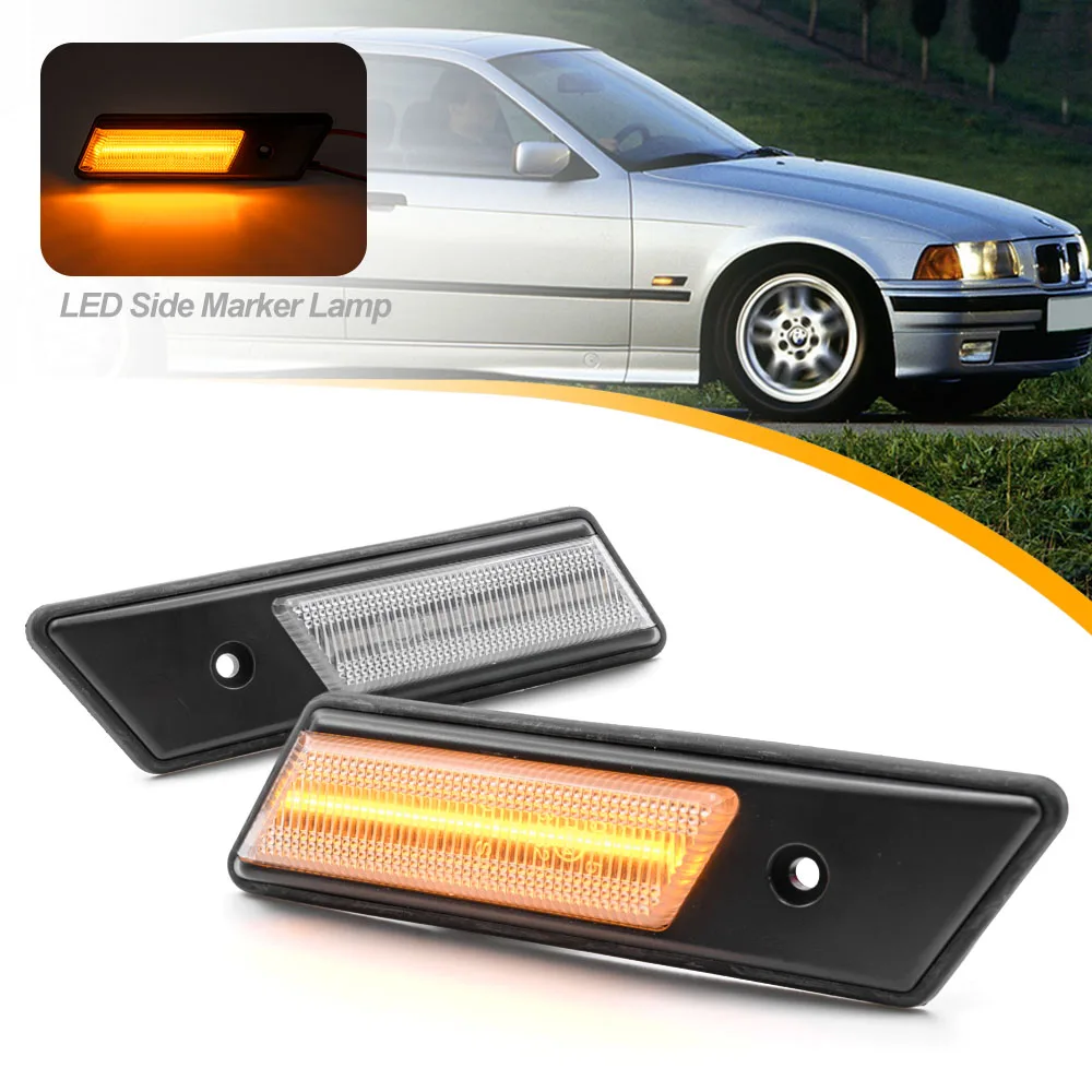 

2X LED Side Marker Lateral Signal Lights for BMW 3 Series E36 Pre-Facelift M3 316i 318i 325i 318tds 325td 1991 1992 1993 1994