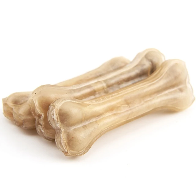 New Dog Bones Chews Toys Supplies Leather Cowhide Bone Molar Teeth Clean Stick Food Treats Dogs Bones for Puppy Accessories 4