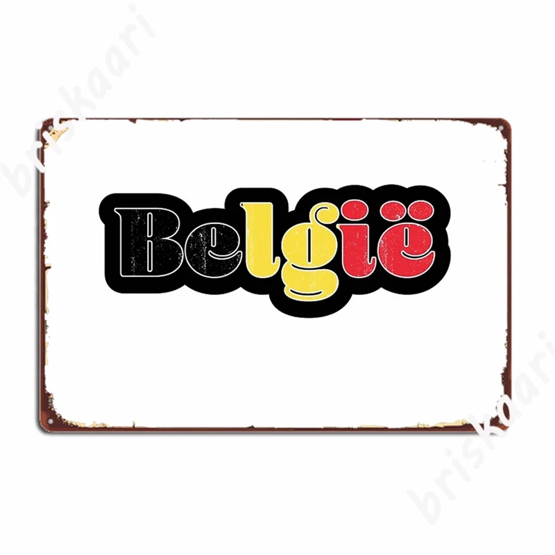 Флаг Бельгии металлические знаки Настенный декор кинотеатр настенный паб