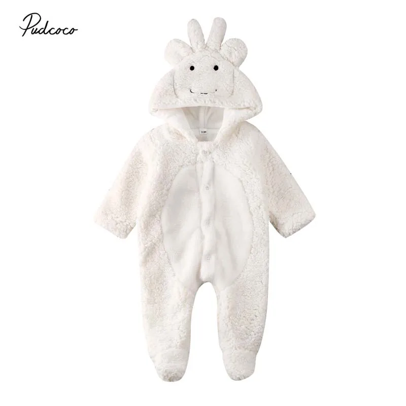 2019 г. Осенне-зимняя одежда для малышей Милая из овечьей шерсти новорожденных