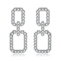 womens 8 shaped earrings zircon fashion personality earrings for girlfriend birthday gift party wedding earrings
