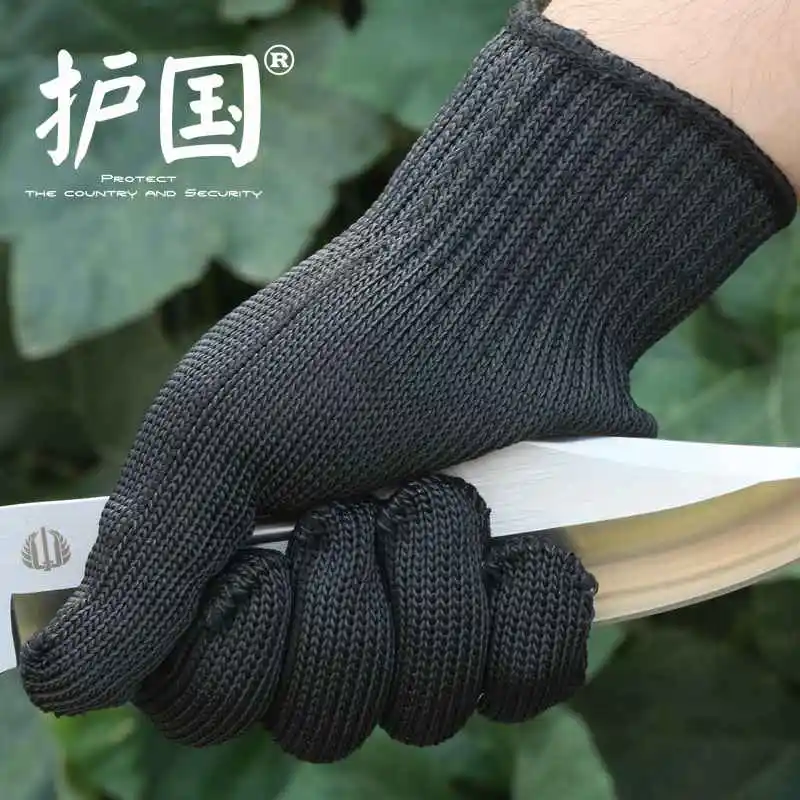 

5 level steel wire cutting gloves, gloves, explosion-proof, wear-resistant, anti cutting and labor protecting gloves.