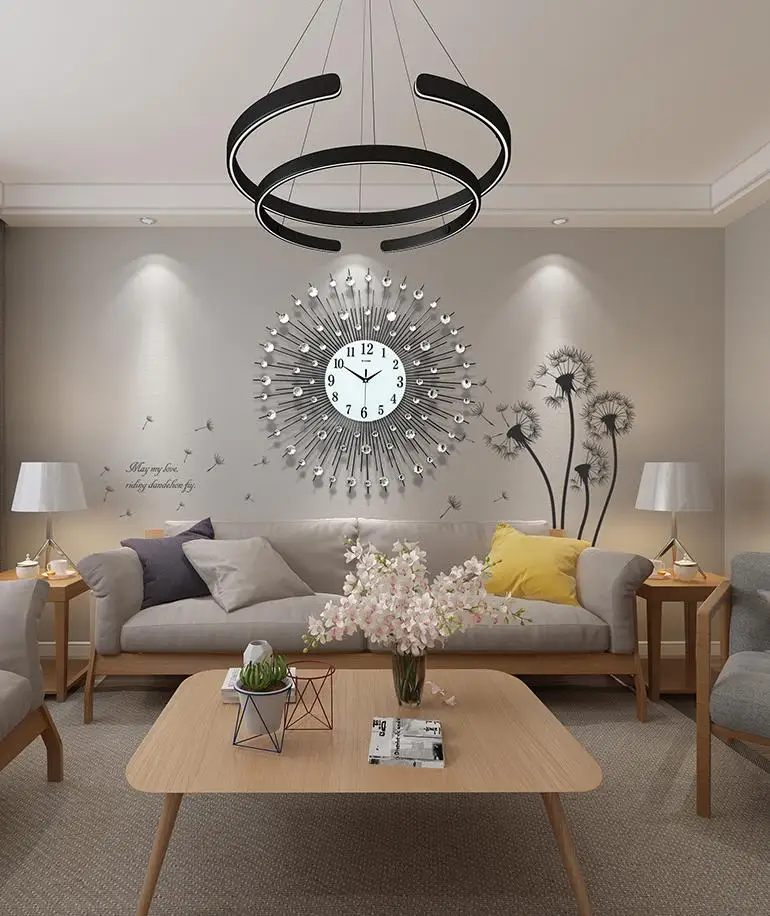 Часы настенные 3d декорация часы большие металлические украшения в современном