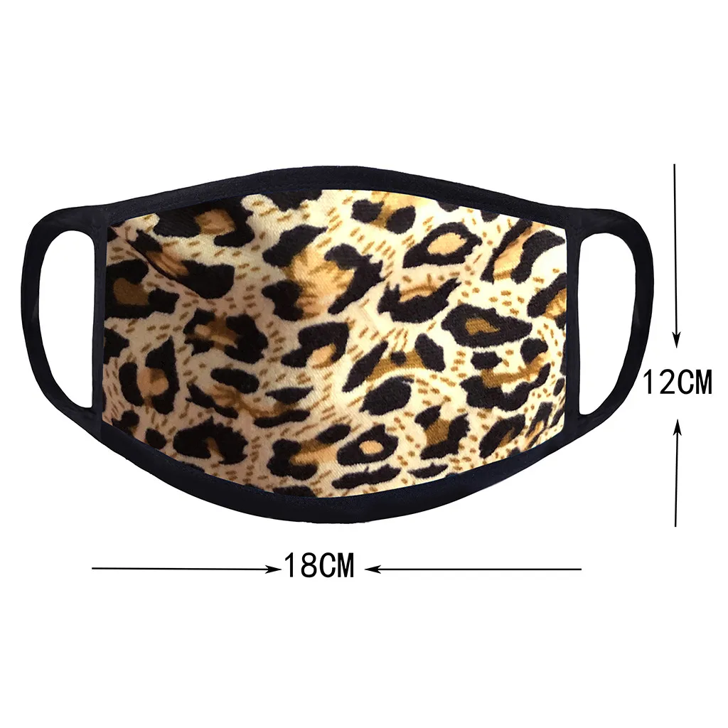 

2pc Adult Women Face-masks Leopard Print Mondmasker Reusable Masque Unisex Washable Mondkapjes Wasbaar Halloween Cosplay