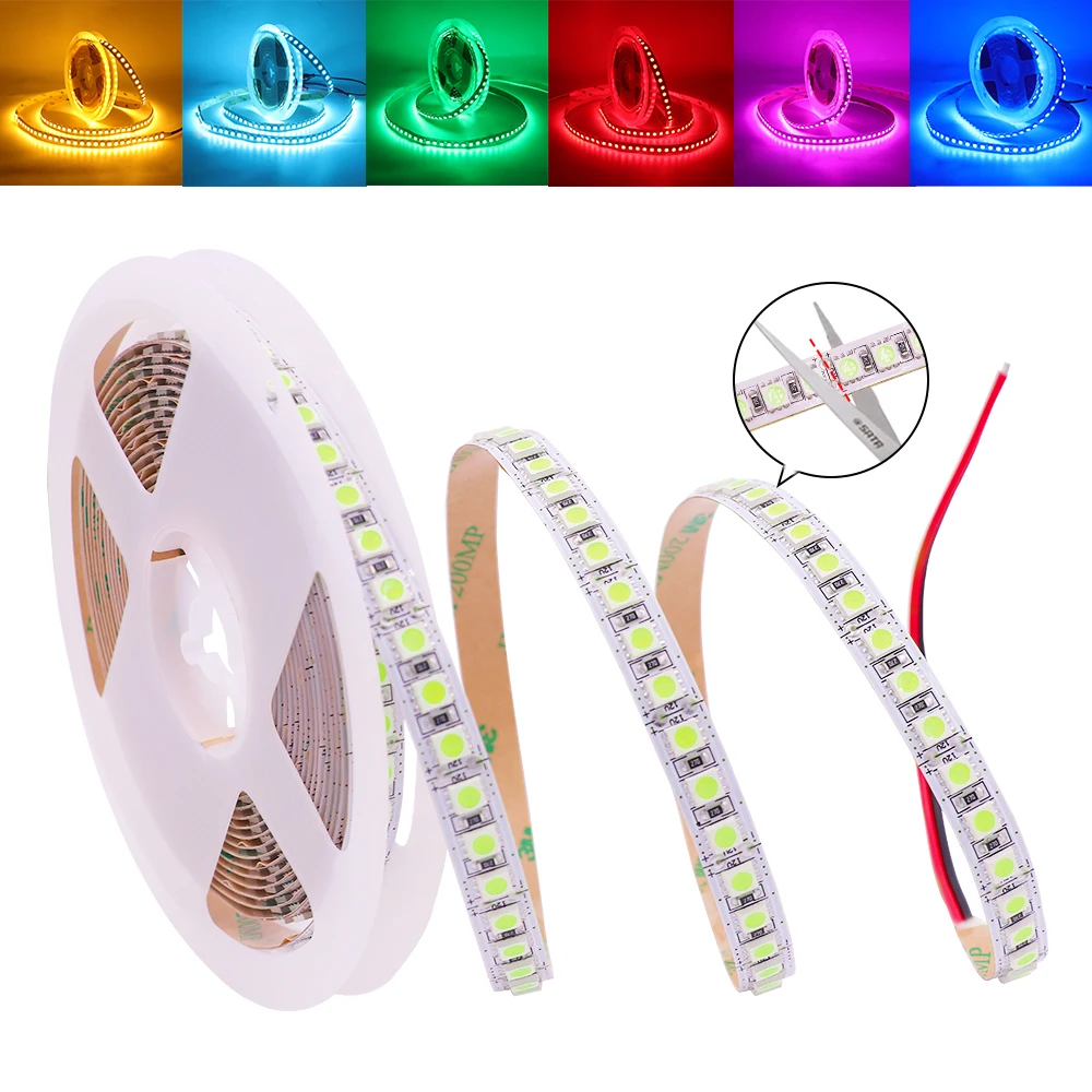 Светодиодная водонепроницаемая лента 12 В RGB s SMD5050 120 светодиодов/м гибкая светодиодная лента 5 м 600 светодиодов Диодная лента белый/теплый белый свет