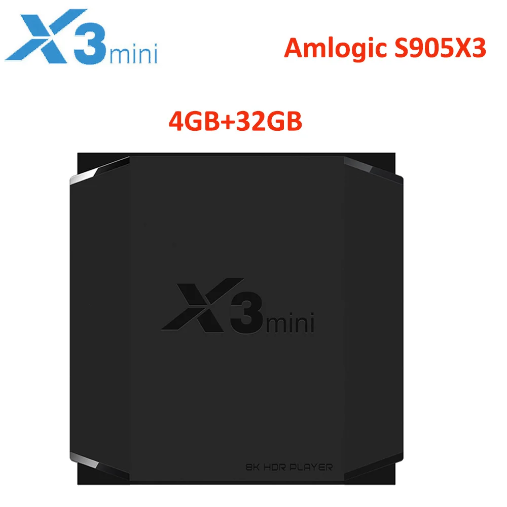 X3 мини Android ТВ приставка AmlogicS905X3 4 ГБ 32 ГБ Android 9,0 приставка 2,4G 5,8G Wifi BT4.2 Youtube Netflix медиаплеер X3 Mini - Цвет: 4GB 32GB X3 Mini