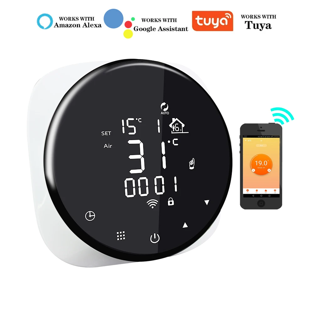 WiFi умный термостат 16A Электрический обогрев пола Температура Управление
