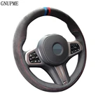 Чехол рулевого колеса автомобиля черная натуральная кожа замша для BMW M Sport G30 G31 G32 G20 G21 G14 G15 G16 X3 G01 X4 G02 X5 G05