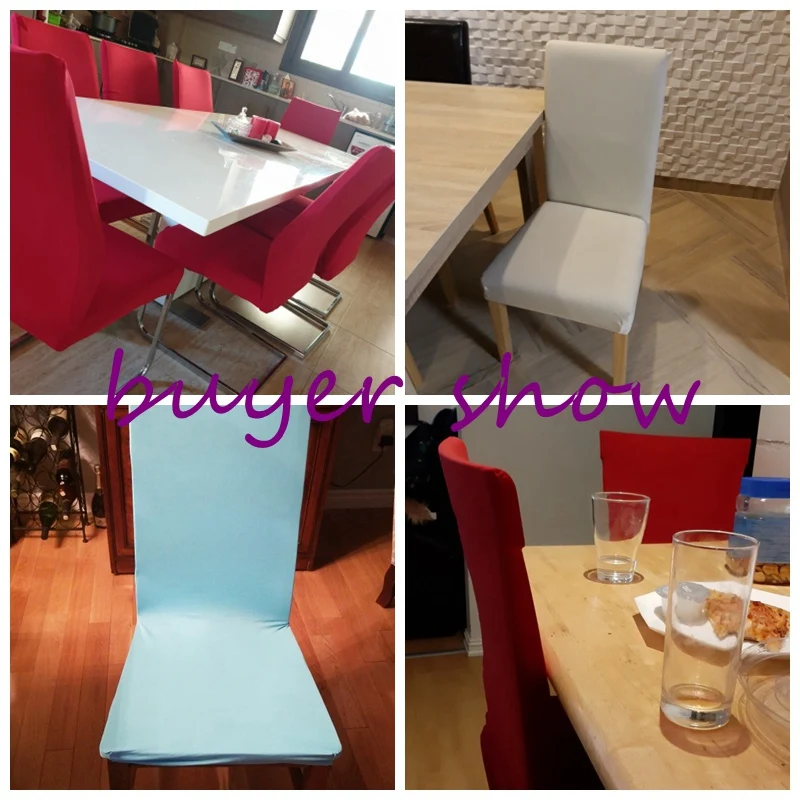 1/2/4/6/8 шт. Современная Однотонные чехол для кресла спандекс эластичная Свадебные