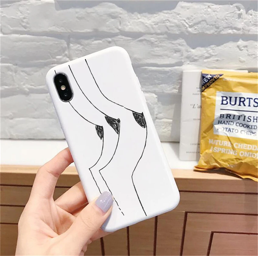 BHSR-23261 Забавный абстрактный художественный чехол с линиями для iphone 7 8 6 6s 11 pro plus чехол Модный чехол для телефона s мультяшный женский чехол для iphone X XS MAX - Цвет: BHSR-23261
