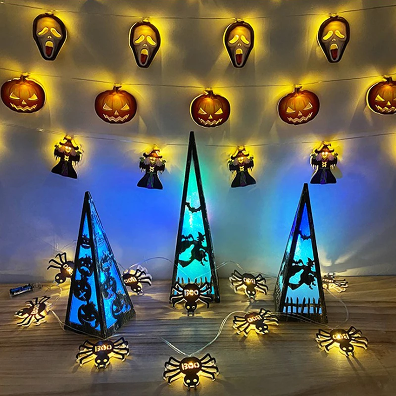 

Ghost Holiday Lights Led Light String Halloween 10Led Nightlight Decoration Gift