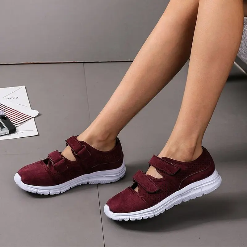 

Women's Sports Shoes Nice Casual Vulcanized Sneakers Spring Summer Velcro Breathable Mesh Female Shoes Zapato Transpirable Mujer