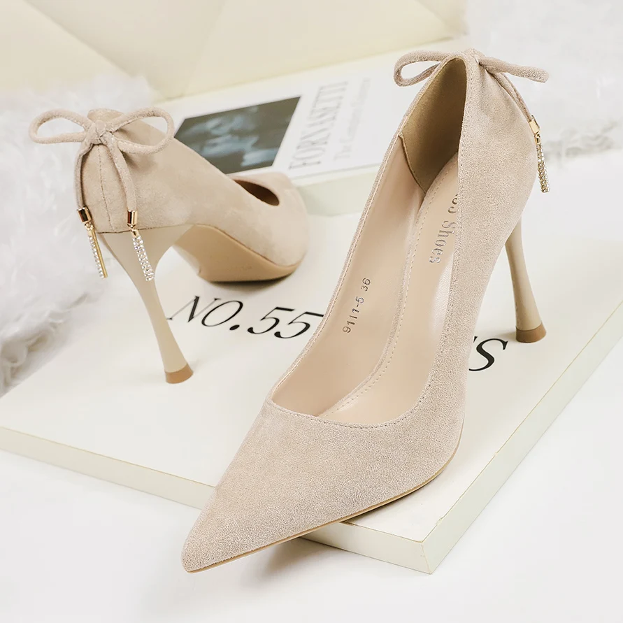 2019 женские роскошные туфли на высоком каблуке 9 см с бантом и бусинами свадебные