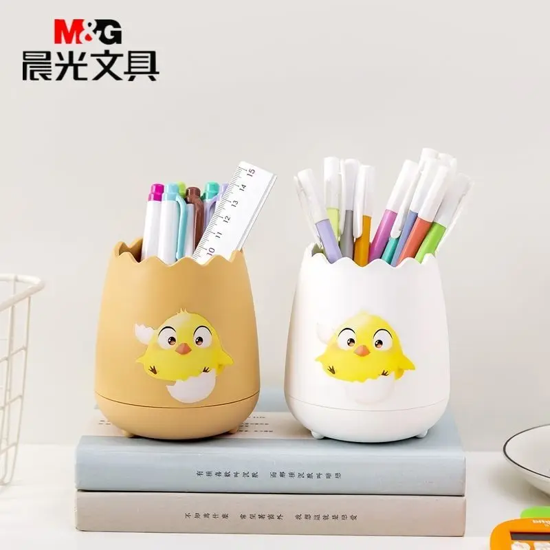 

School office stationery of kawaii desk accessories chick egg shell pencil organizer cute pen holder makeup holder