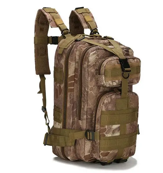 3P военный тактический рюкзак для наружного использования 30L Molle сумка армейский спортивный туристический рюкзак походная камуфляжная сумка - Цвет: Python khaki