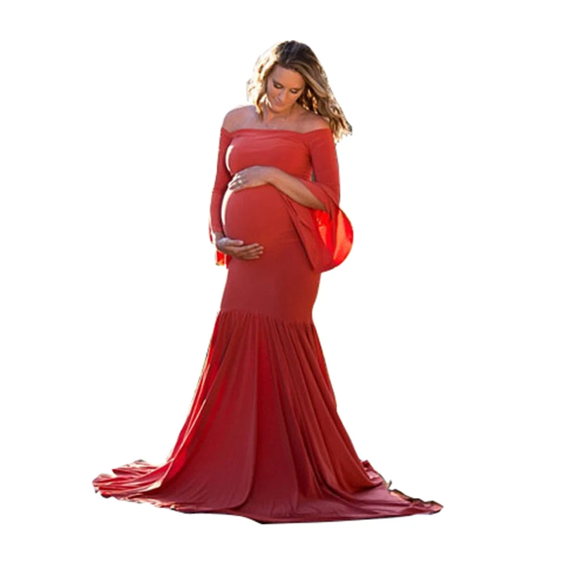 2021 New Maternity Pregnant women Photography Props Dress Pregnancy Mermaid noble royal Romantic clothing set Free shipping | Мать и