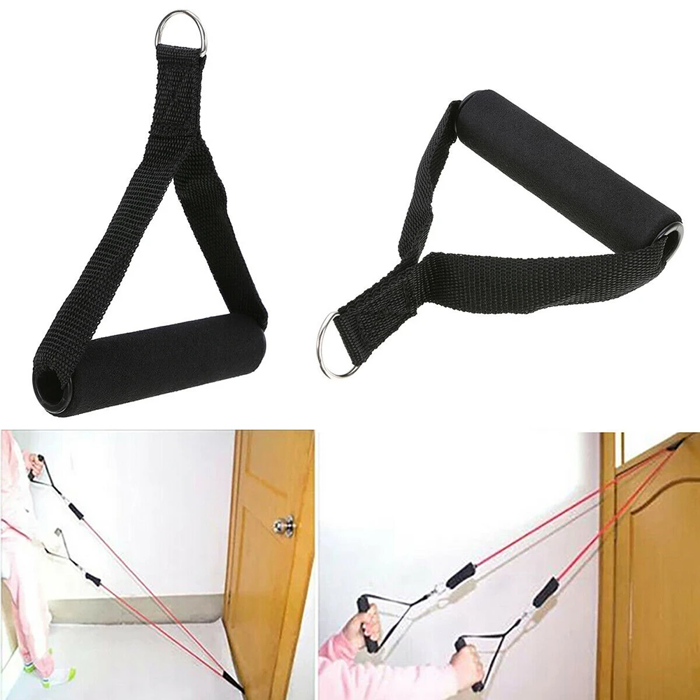 

2x Tricep Rope Cable Handle Bar W/ Door Anchor Resistance Gym Exercise Training With Door Anchor Tricep Rope