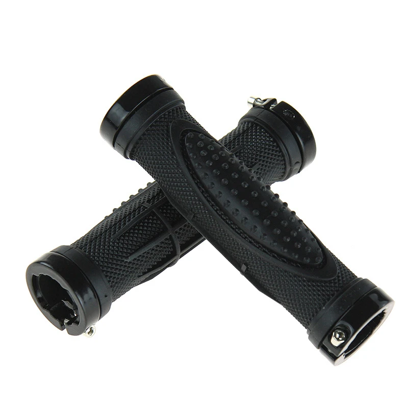 

Mountain Bike Grips Lock Plastic Handlebar Mountain Bike Handlebar Bicycle Bilateral Lock Rubber Handlebar Cover Grips Bicycle
