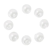 100pcslot 16mm transparent clear round handmade blown glass globe beads with 2mm hole for diy jewelry earring decoration making