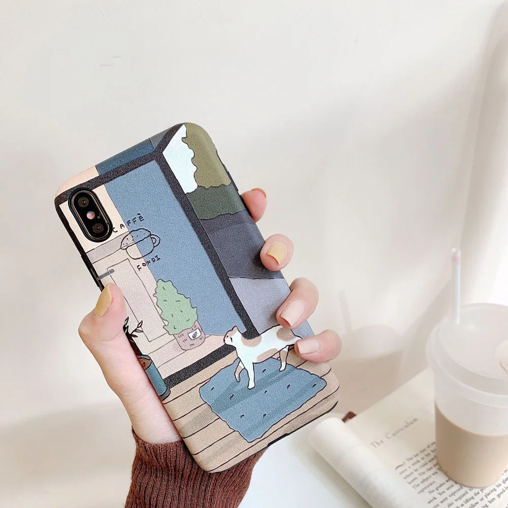 Heyytle милый мультяшный чехол Emboss для IPhone X XS MAX XR с рисунком кота iPhone 7 8 6 6S Plus 9 ультра
