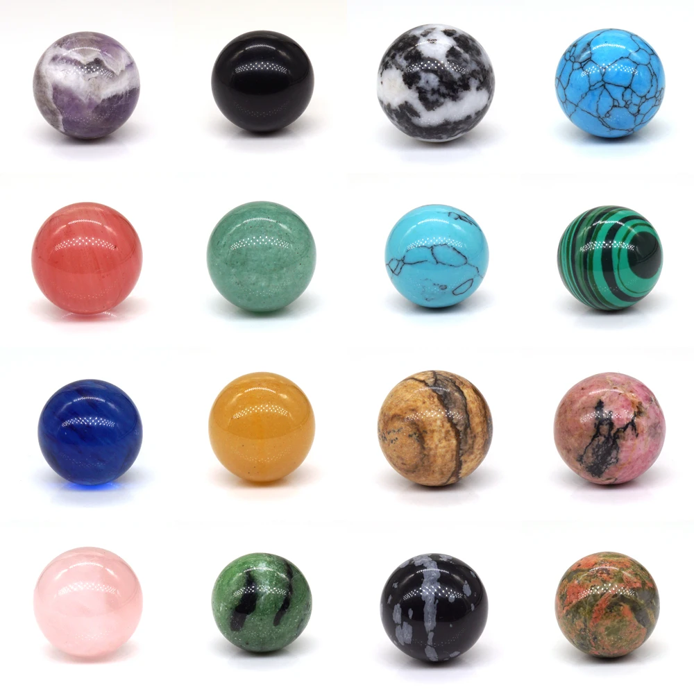 Круглые бусины из натурального камня 18 мм | Дом и сад