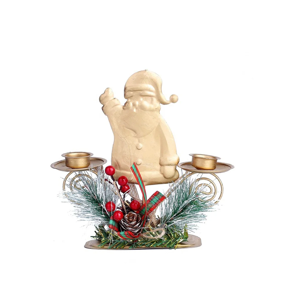 Рождественский Железный фон для фотографий подсвечник настольное украшение