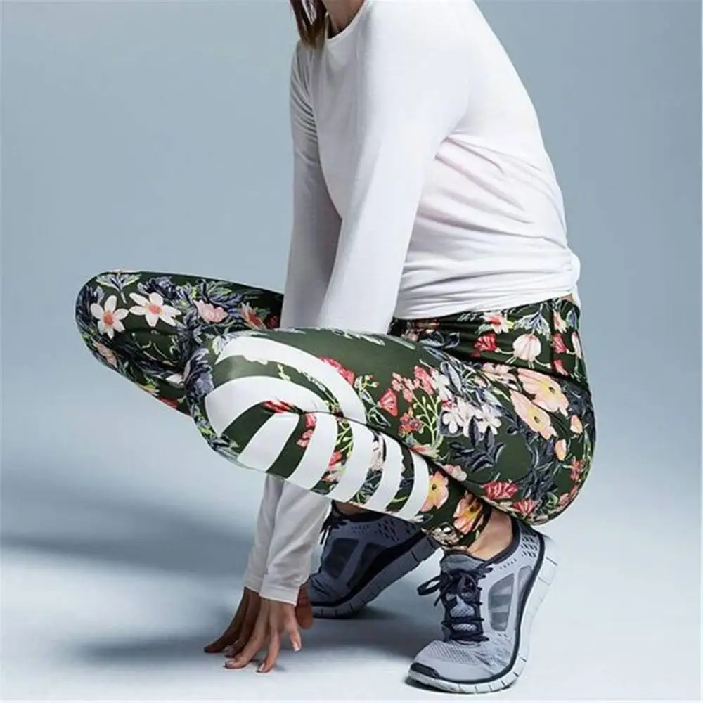 FlowerDance/штаны для занятий йогой девочек леггинсы с эффектом пуш ап Бесшовные