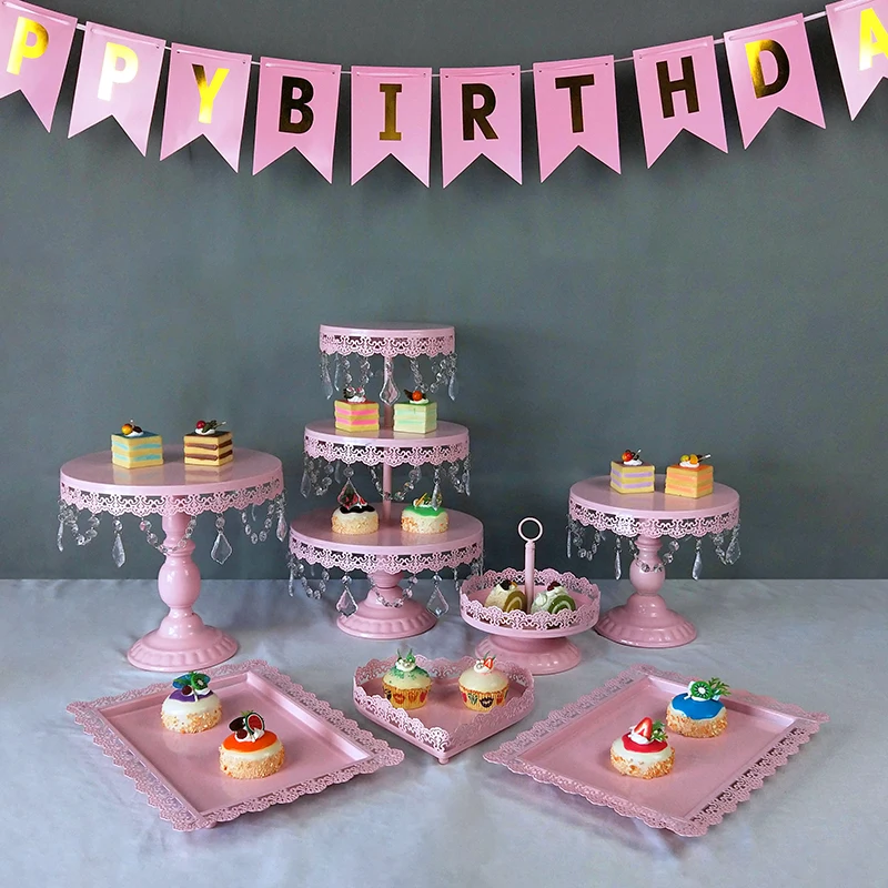 Тобс розовые для капкейков металлическая стойка свадебного торта подставка