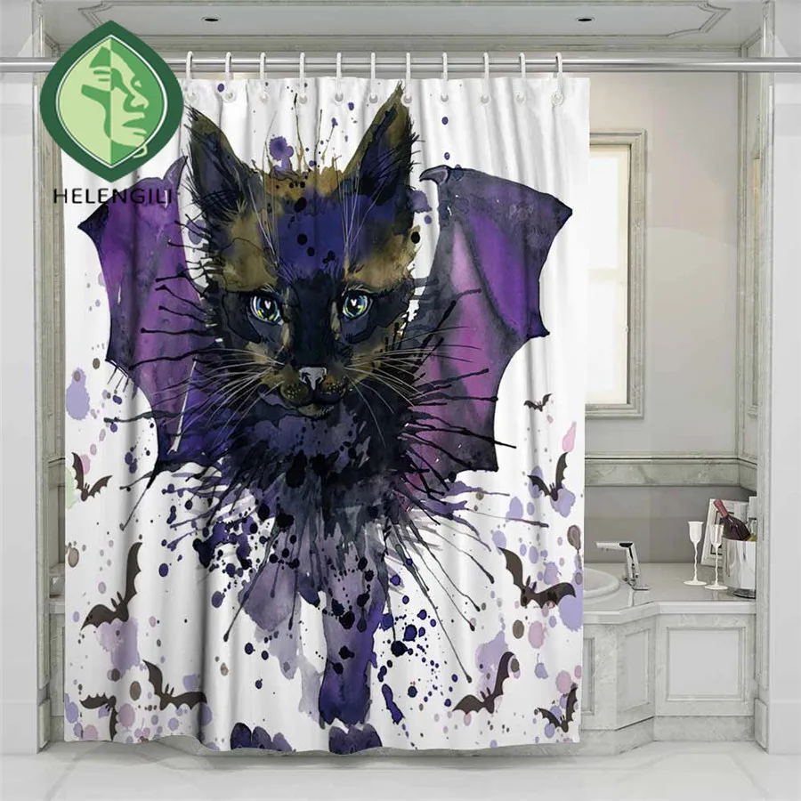 3D мультфильм Хэллоуин занавеска для пляжного душа ванная комната