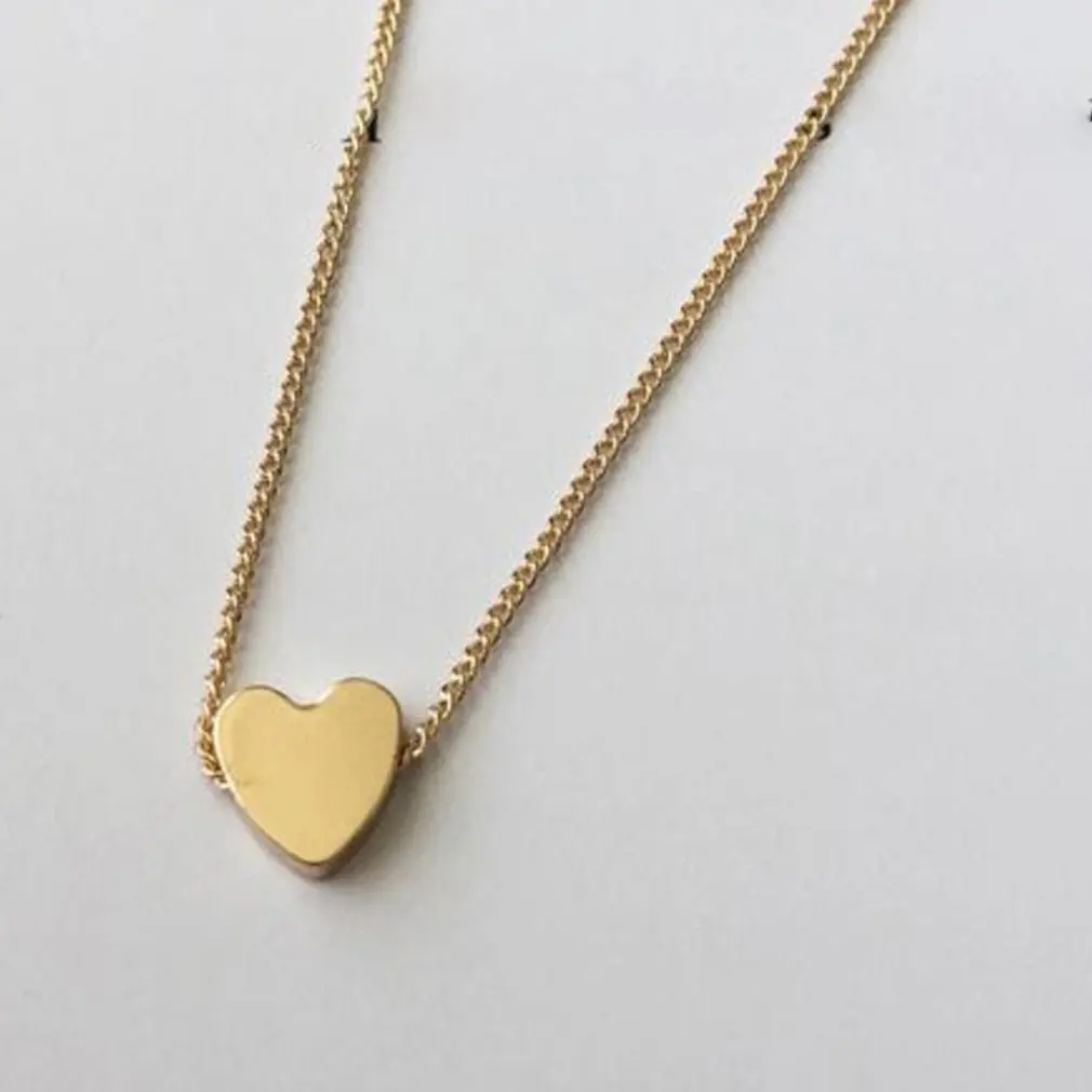 Золотая цепочка-чокер ожерелье в форме сердца подвеска длинная цепочка нежное