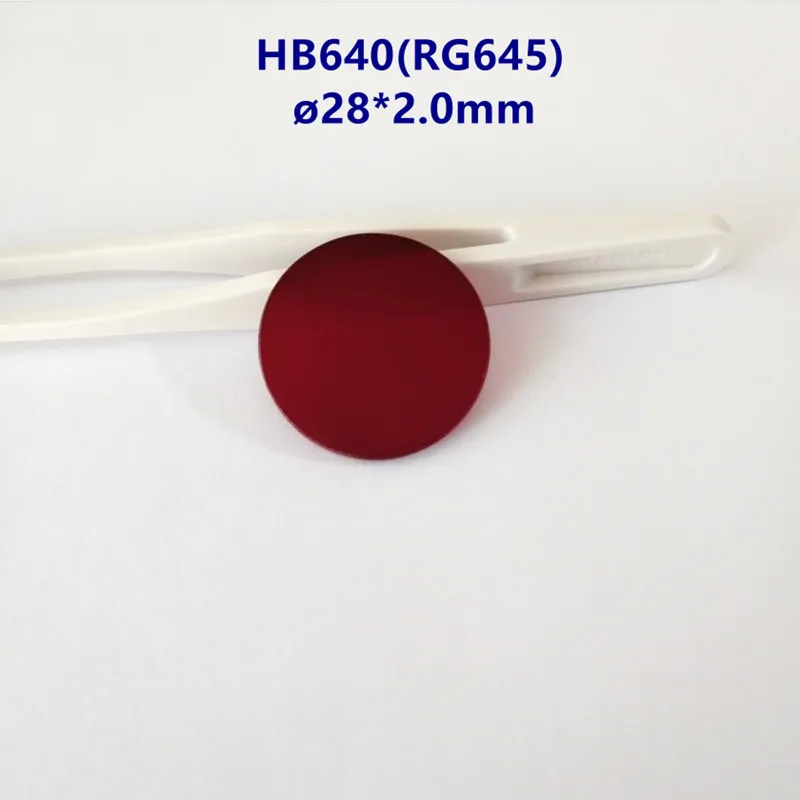 28*2 0 мм 640nm фильтр Longpass красное Оптическое стекло HB640 RG645|Оптические фильтры| |