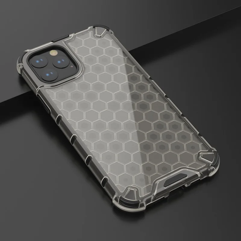 Clear Black Гибридный защитный чехол из ТПУ+ поликарбоната для iPhone XS Max XR XS X 7 8 6 6S Plus, прозрачный противоударный чехол с Сотами для iPhone 11 Pro Max 11 Pro - Цвет: Clear Black