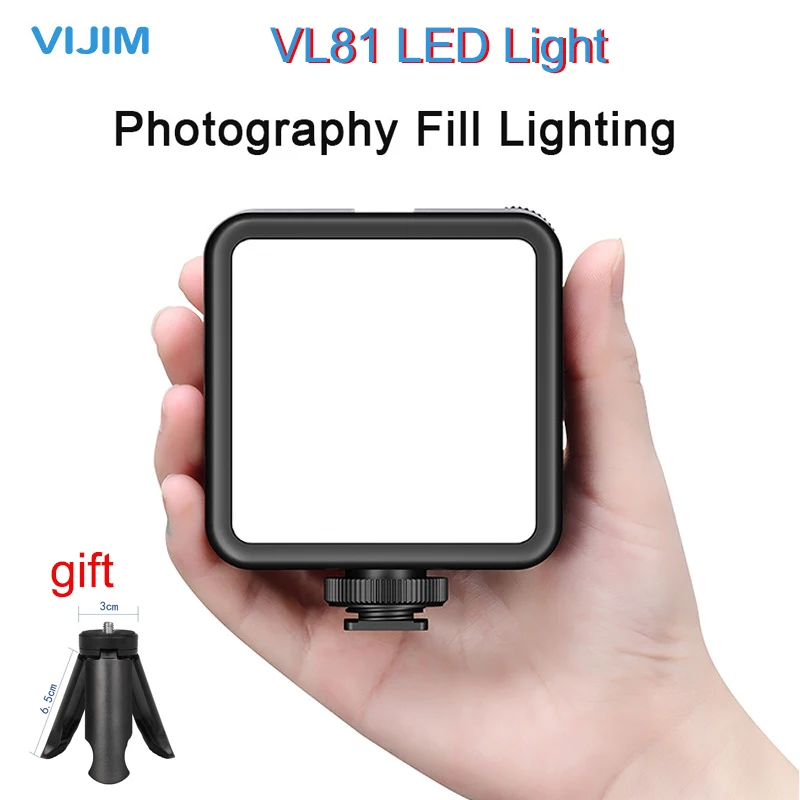 

VIJIM VL81 заполсветильник 3200-5600K Диммируемый двухцветный светодиодный светильник мини перезаряжаемый 3000mAh светильник свет для Youtube прямая тран...