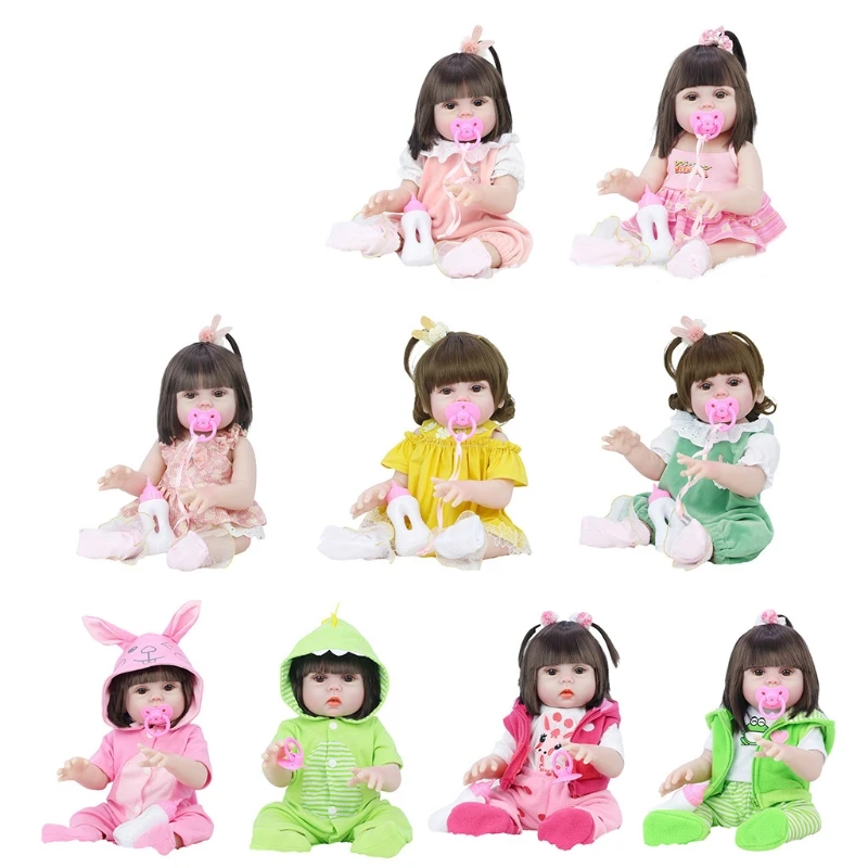 

Baby Simulation Doll 53CM Humanoid Toy Silicone Reborn Realistic Drinking Water Pee Lifelike Newborn Feeding Bathing Growth Comp