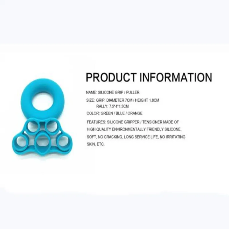 

2Pcs Silicone Finger Gripper Strength Trainer Resistance Band Hand Grip Wrist Yoga Stretcher Finger Expander Exercise 3 colors