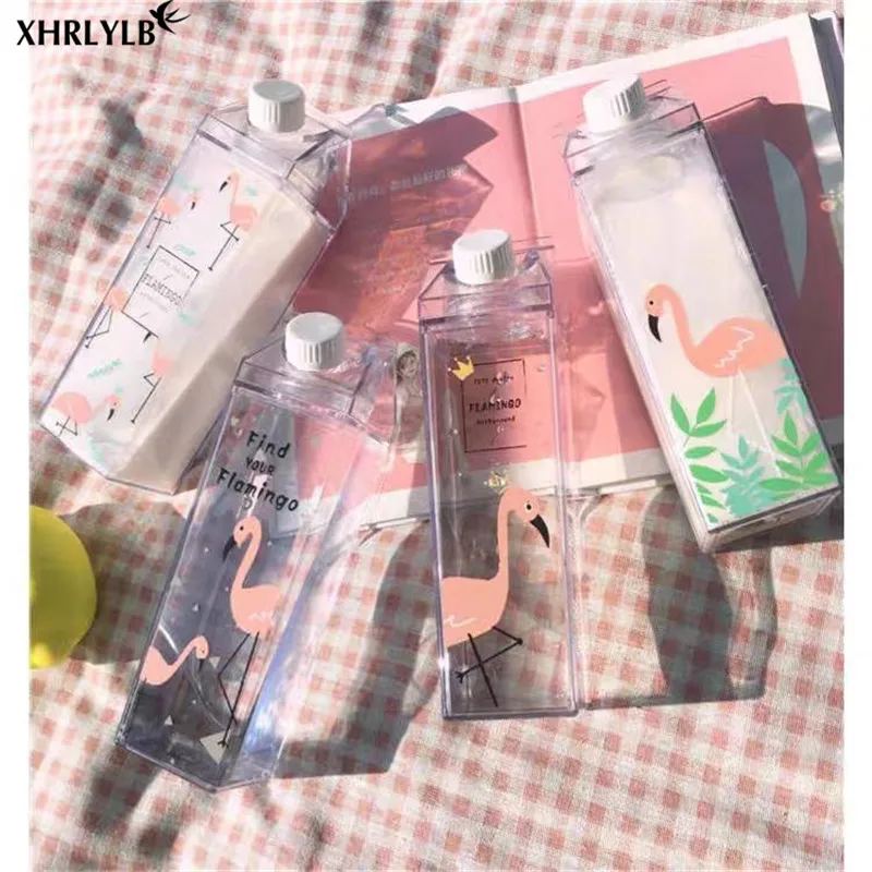 XHRLYLB 4 шт. креативная коробка для молока форма чашка воды любовь клубника Фламинго