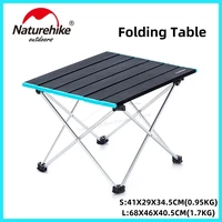 naturehike lightweight camping table aluminum alloy folding table durable portable camping picnic outdoor fishing desk 0 9kg new