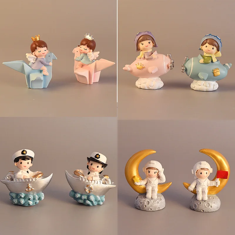 Аниме-фигурка астронавта фотография навигатор бумажный кран космический