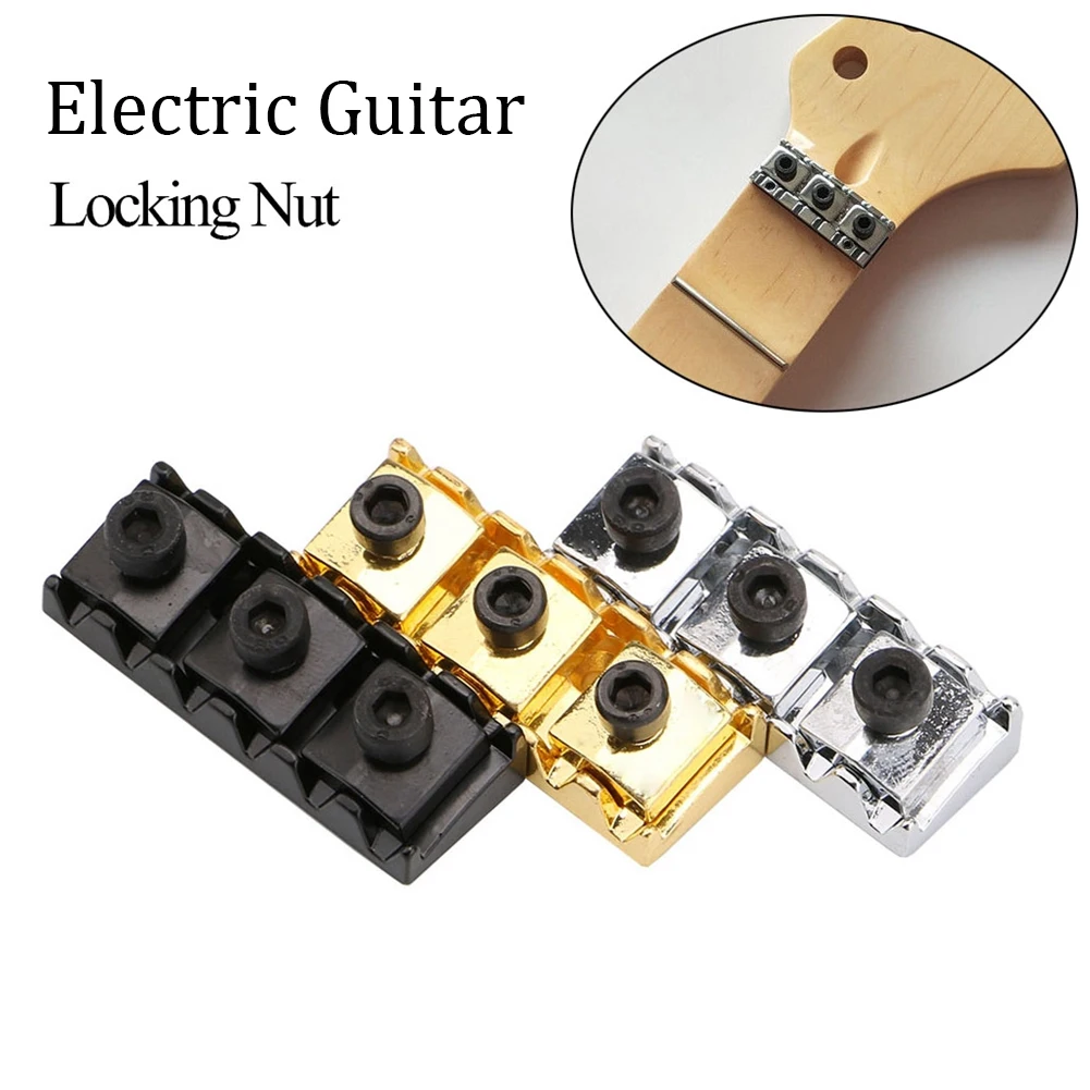 elektrische gitarre 42mm metall gitarre tremolo brücke locking string mutter für floyd rose e gitarre gitarren teile zubehör free globa