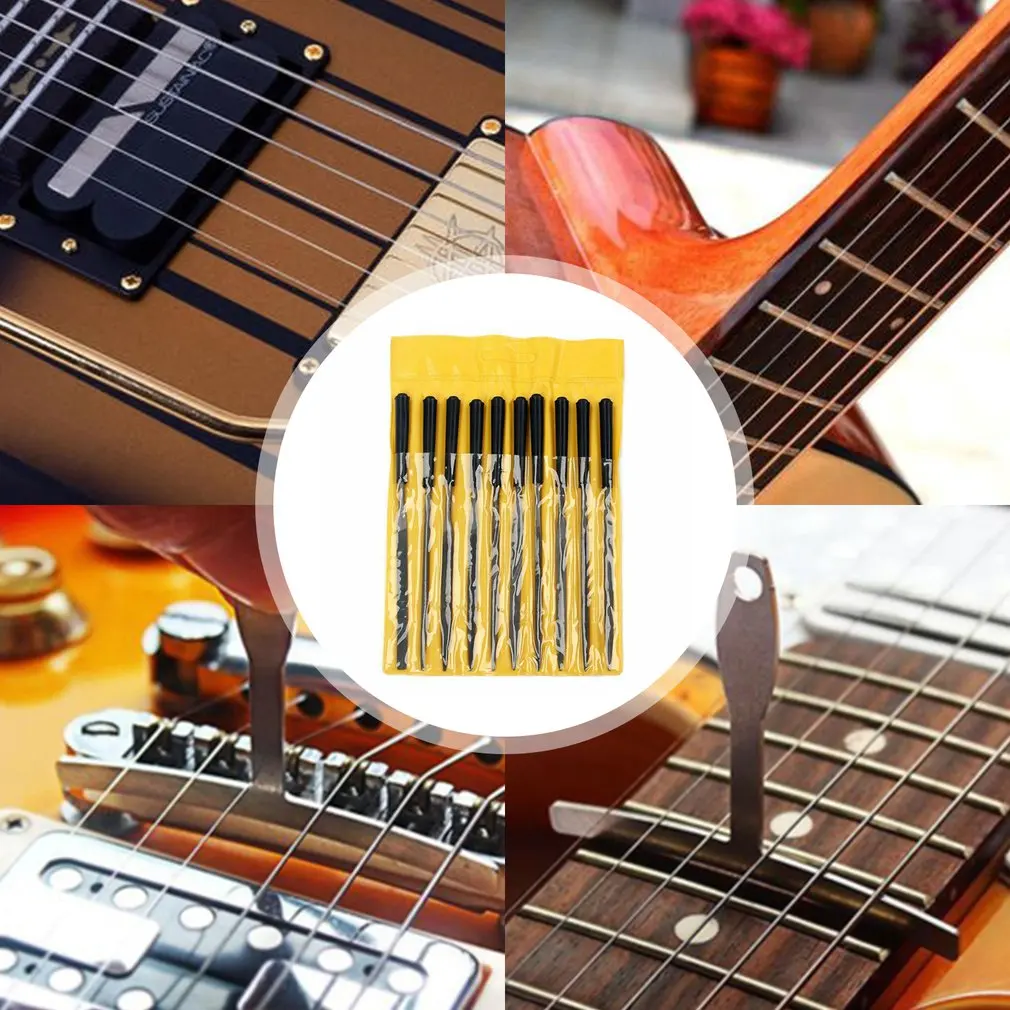 

10pcs Professional Guitar Frets Nuts Needle File Set Polished File Rasp Grinding Knife Repair Burnish Tool Guitar Accessories