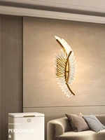 led wall lamp nordic feather wall light modern brass dimmer diamond wall sconces bedroom aisle corridor applique for rooms home