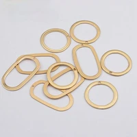 6pcslot golden zinc alloy geometric round rectangle shape charms pendant for diy fashion jewelry earrings accessories