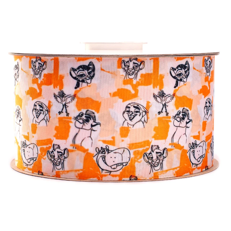 Лента с мультяшным принтом льва красивая объемная лента для аксессуаров волос 5